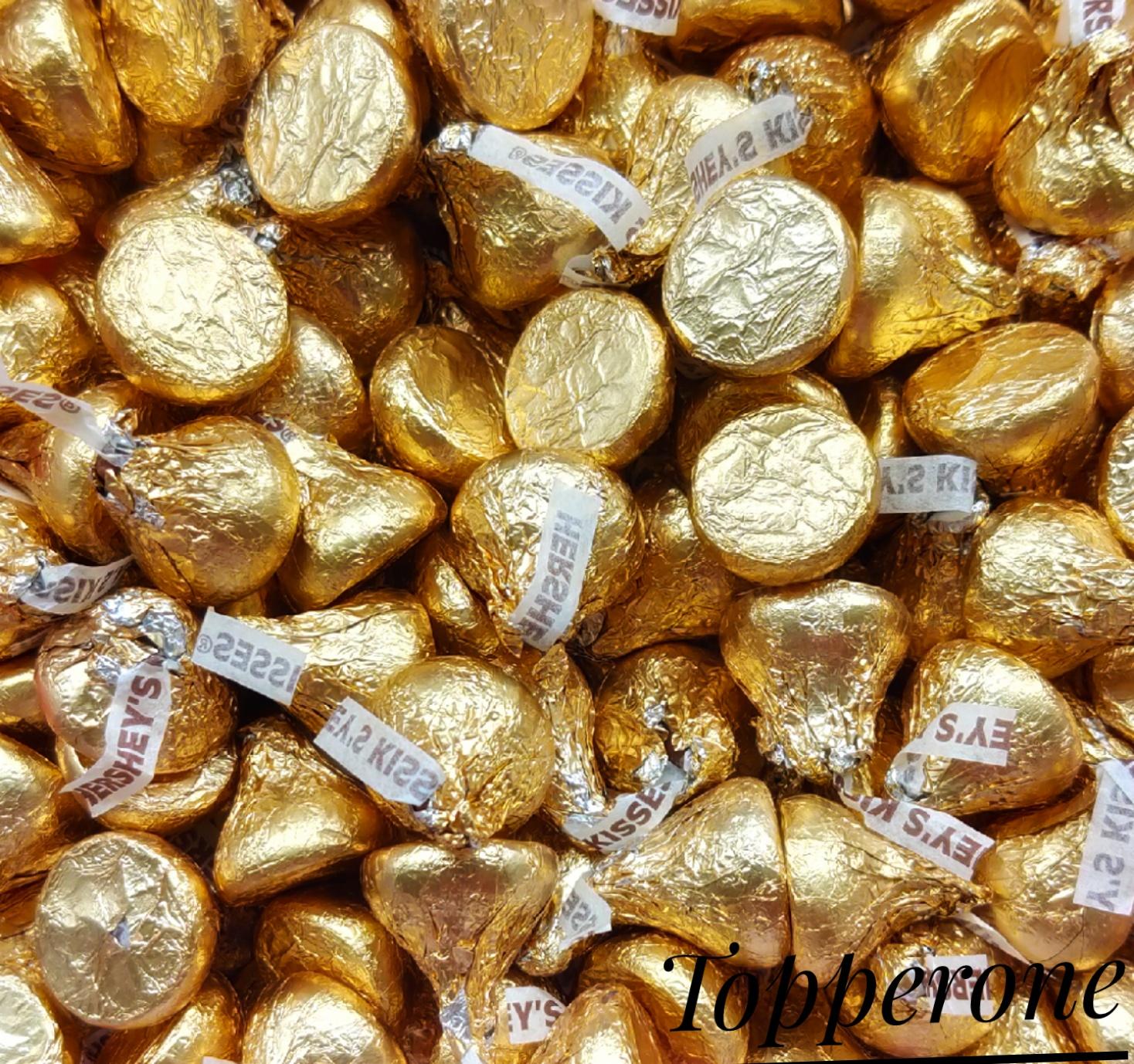 Hershey's Kisses chocolate Gold color